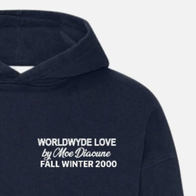 NAVY B WORLDWYDE HOODIE